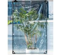 Heavy Duty Waterproof Tarpaulin,Outdoor Clear Tarp Curtain,0.35mm Thick Black Tarpaulin Side Panels With Eyelets,for Pergola,Porch,Gazebo,Patio,W*H-2x7m