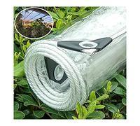 Heavy Duty Waterproof Tarps 0.35mm Transparent Tarpaulin with Grommets Tear Resistant Anti Aging Dustproof Cover for Patio Garden Balcony Greenhouse 3x5m/9.8x16.4ft