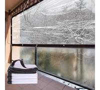 Heavy Duty Waterproof Transparent Tarp 3x6m with Eyelets Clear Outdoor Tarpaulin for Camping Roof Cover Patio Sun & Rain Protection& Versatile