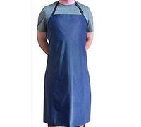 Heavy Duty, Waterproof Tuff Apron with Neck Adjuster. Durable, Long, Kitchen Dishwashing Bib. 104cm x 68.5cm. Blue PVC Vinyl
