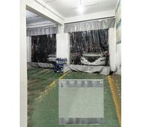 Heavy-Duty Waterproof Vinyl Garage Curtain - Adjustable Ceiling-Mounted Divider - Clear Partition for Car Wash Garage & Workshop - 12.8x10ft Insulated for Durability & Protect