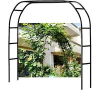 Heavy Duty Weather-Resistant Metal Garden Arch Trellis - 1.4M Wide 2.3M High - Perfect for Rose Climbing Plants Wedding Decorations Garden Entrances Green Finish
