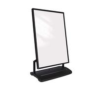 Heavy Duty Weatherproof Aluminum Frame Poster Sign Stand Outdoor Pavement Advertising Sandwich Board Floor Standing Display Holder (Black)