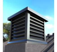 Heavy Duty Weatherproof Chimney Cap with Square Shutters, Fireplace Flue Cover Plate for Vent Protection