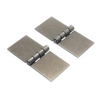 Heavy Duty Weldable Solid Steel Hinges - Pack of 2, 45 x 100 mm, Welding Butt Hinges for Trailer Door, Heavy Gates