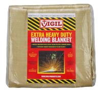 Heavy-Duty Welding Blankets for Industrial Use - Vermiculite-Impregnated Glass Fibre Blanket - Heat Resistant up to 1500°C - Protects Work Area from Sparks - Flame Retardant Fabric - 1m x 1m
