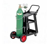 Heavy Duty Welding Cart with Drawers & Dual Cylinder Holder440 LB Capacity | Rolling MIG/TIG/Plasma Cutter Cart, Swivel Casters, Safety Chains - Standard