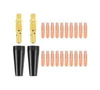 Heavy Duty Welding Nozzle Set 24Pcs Copper Tip Degradation Resistant for Unfailing Execution Exactness Welding Nozzle Components
