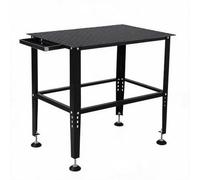 Heavy Duty Welding Table, 90 x 60 cm Welding Workbench Table | 4 Lockable Wheels, 680kg Load Capacity Steel Construction Portable Welding Cart with 5/8" Fixture Holes for Garage Workshop