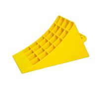Heavy Duty Wheel Chock with Handle | 45x 25CM Plastic Wheel Stop - Yellow | Portable Non-slip Parking Block | Honeycomb Tire Chock for Cars, Commercial Vehicles, Trucks (1 Pcs)