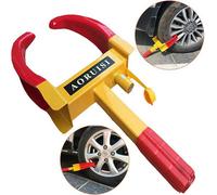 Heavy Duty Wheel Clamp Lock Adjustable Locker Tire Claw For Cars, Trucks,trailers,motorcycles & Boats Copper Core Lock 3 Keys