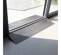 Heavy Duty Wheelchair Ramp Cuttable Rubber Threshold Ramp with Slip-Resistant Surface for Doorways, Outdoor Step Curb Access