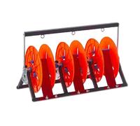 Heavy-Duty Wheeled Spool Holder & Cable Dispenser - 3-Volume Wire Storage Solution for Electrical, Industrial & Retail Use - Durable Conduit Organizer on Wheels