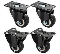 Heavy duty wheels Pack of 4 Castor Fixed 2.5 Inch Heavy Duty Castors Black Loading Capacity: 80kg/Caster | Double Ball Bearings (2xFixed+2xSwivel 2.5)