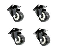 Heavy duty wheels Universal Castor Wheels Trolley Furniture Caster Size 1.5/2 / 2.5/3/4 in Mute Wear-Resistant Shock Absorption Will not Leave Sc (One Colo