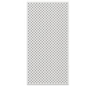 Heavy Duty White Balcony Pegboard Wall Panel with 5 Hooks for Plants & Tools 60x120CM Steel Orgafor Kitchen & Room Storage Solutions