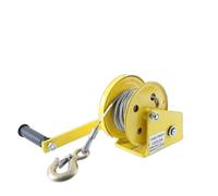 Heavy-Duty Winch Hoist for Air Conditioner Installation - Stainless Steel Folding Lifting Bracket + 1200 LB Self-Locking Manual Winch, Perfect for Easy Lifting