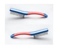 Heavy Duty Wire Brush for Metal - Rust Remover Brush for Auto, Wire Scrubber for Grate, Soldering Cleaning Brush, Detail Brush for Hardware, Pipe Cleaning Wire Brush, Corrosion Removal Tool (2 Pcs)