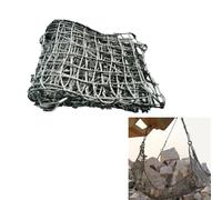 Heavy-Duty Wire Rope Lifting Net With Reinforced Rings, Anti-Slip And High Load Capacity For Construction And Industrial Use(2x2m(6.6x6.6')-Load 800kg)