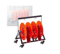 Heavy-Duty Wire Spool Cart with 4 Wheels, Industrial Electric Wire, 2 Bars & 2 Rods, Perfect for Garage and Job Site Use, Cable Management Solution