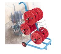 Heavy Duty Wire Spool Rack, Adjustable Cable Organizer with Handles, Rope Dispenser for Cable Reels and Parachutes, Great for Cable Organization (Red, 85 x 55 x 38 cm)