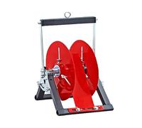 Heavy-Duty Wire Spool Rack Dispenser with Folding Design and Multiple Axles for Efficient Cable Management in Workshops and Garages