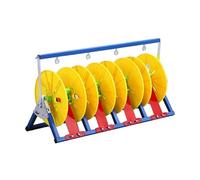 Heavy-Duty Wire Spool Rack - Foldable Steel Cable Storage Holder with 4 Trays 30kg Capacity - Automotive Wiring for Garage and Workshop