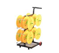 Heavy Duty Wire Spool Rack - Stainless Steel Cable Dispenser with Smooth Rollers for Efficient Management in Workshop, Garage, and Industrial Storage