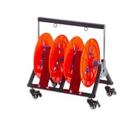 Heavy-Duty Wire Spool Rack with Swivel Caster Wheels & Brake, Hose Reel & Rope Storage Cart for Cords & Paracord, 47x44x30cm Utili nizer