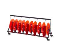 Heavy-Duty Wire Spool Rack with Swivel Caster Wheels & Brake, Hose Reel & Rope Storage Cart for Cords & Paracord, 47x44x30cm Utili nizer