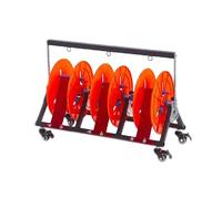 Heavy-Duty Wire Spool Rack with Swivel Caster Wheels & Brake, Hose Reel & Rope Storage Cart for Cords & Paracord, 47x44x30cm Utili nizer