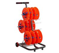 Heavy Duty Wire Spool Rack with Wheels, Industrial Cable Dispenser Caddy Holder for Storage and Organization, Rolling Cart for Multi-Spool Dispensing