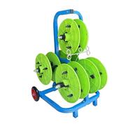 Heavy Duty Wire Spool Rack with Wheels - Portable Cable Caddy & Reel Holder for 5/6" Duct Reels & Wire Pullers - Perfect for Contractors Electricians & DIY Projects