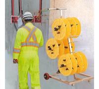 Heavy Duty Wire Spool Rack with Wheels, Portable Cable Dispenser for Organizing and Transporting Wires