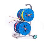 Heavy-Duty Wire Spool Rack with Wheels, Removable Cable Caddy for Industrial and Retail Use