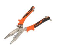 Heavy Duty Wire Stripper, Multifunctional Wire Crimper Tool, Professional Stripping Cutting Tool for Sheath Aluminum Copper Fiber Optic Cables, with PVC Handle for Electrici