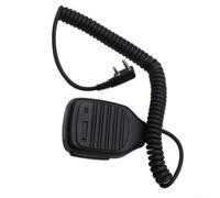 Heavy Duty Wired Mic for Walkie Talkie - KMC-21 Noise Reduction Speaker Microphone with Iron Clip for Outdoor Adventure Forestry