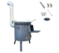 Heavy Duty Wood Burning Rocket Stove with Adjustable Cook Rings and Removable Legs, Multi Fuel Burning Stoves for Camping, Backyard, BBQ and Outdoor Cooking(35cm/14in)