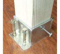 Heavy Duty Wood Post Brackets for Structural Support - Ideal for Gazebo, Deck, and Pergola Construction - Enhanced Stability and Durability