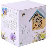 Heavy Duty Wooden Bee Hotel With Zinc Roof for Bees and Insects - Wonderful Outdoor Gift Idea for Summer & Garden