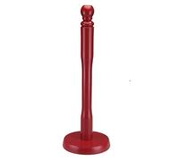 Heavy Duty Wooden Beechwood Kitchen Mug Tree 6 Cup Stand Holder & Kitchen Towel Holder Tissue Roll Holder Dispenser 35x12cm (Red Roll Holder)