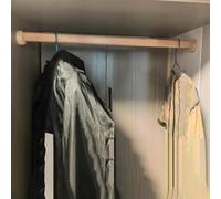 Heavy Duty Wooden Closet Rod - Solid Wardrobe Rail for Garment Hanging Smooth Finish Replacement Support Adjustable 32-60 Inch Length for Versatile Wardrobe Solutions