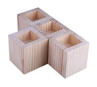 Heavy-Duty Wooden Furniture Risers Solid Wood Elevators Supports Up to 500kg Sofa Legs Bed Risers for Table Couch Chair (10cm Height Increase 5cm Base)