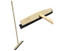 Heavy Duty Wooden Rubber Floor Squeegee Blade Complete with Metal Stay and Solid Handle (18" inch / 45cm)