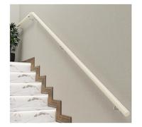 Heavy Duty Wooden Stair il 1.4m (4.5ft) Wall Mount Bannister Rail for Stairs Safe Support Rod for Elderly & Children Complete Set White Finish