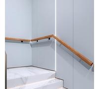 Heavy Duty Wooden Stair Railing for Indoor Stairs Adjustable 100250cm Nonslip Wall Mount Perfect for Home Garden Corridors Safety Handrail Solution