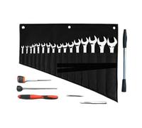 Heavy Duty Wrench Bag - Wrench Organizer Roll Up | Ẃrench Organizer, Wrenchs Pouch With Elastic Straps For Mechanics, Carrier Holder, Electricians Handymen Cars Trucks And Atvs Work Fathers Day