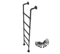 Heavy Duty Wrought Iron Bunk Bed Step Ladder for Home Loft Attic Dorm Library Basement 83in Safety Climb Ladder