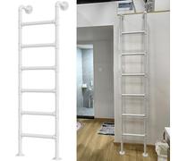 Heavy Duty Wrought Iron Egress Ladder for Indoor and Outdoor Use, 3.3-9.8ft Height, Wall Mount Hanging Design, Ideal for Bunk Beds and Basement Windows