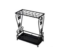 Heavy-Duty Wrought Iron Umbrella Stand - Stylish Bucket Design for Home, Office, Hotel, Classroom - Space-Saving Folding Umbrella Holder, Durable Storage Solution